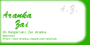 aranka zai business card
